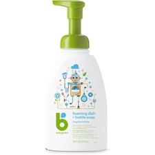 Foaming dish soap, pump bottle, fragrance free, 16 oz.