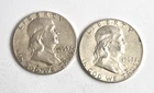 90% Silver 1962 & 1963 Franklin Half Dollar Coin LOT OF 2