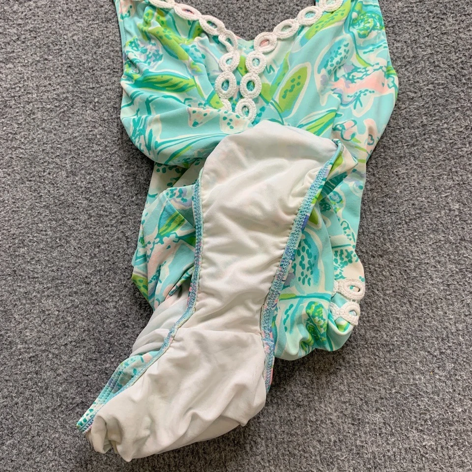 Купальник Lilly Pulitzer для девочек 14 Multi Sway This Way пляжный с цветочным рисунком цельный - Изображение 4 из 4