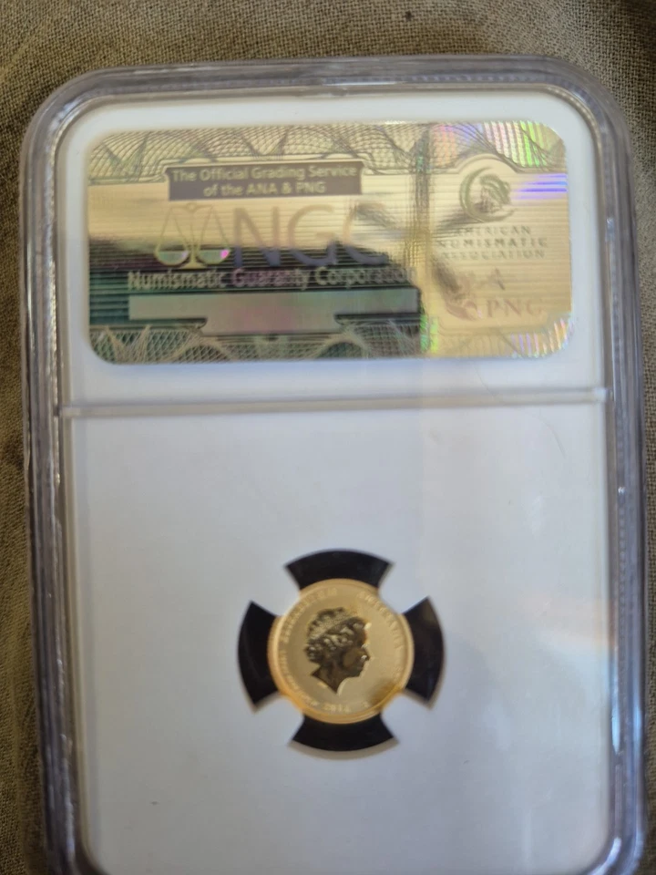 2012P Australia G$5 Year Of The Dragon 18,434 Minted. 999 GOLD. 1024 In MS70. - Image 2 of 2