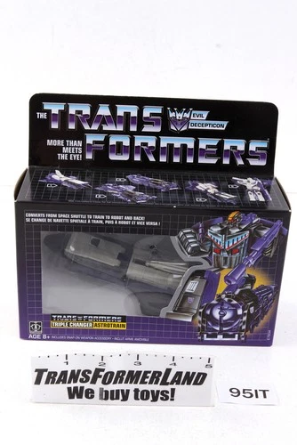 Astrotrain Wal-Mart Sealed MISB Triple Changers Vintage G1 Reissue Transformers