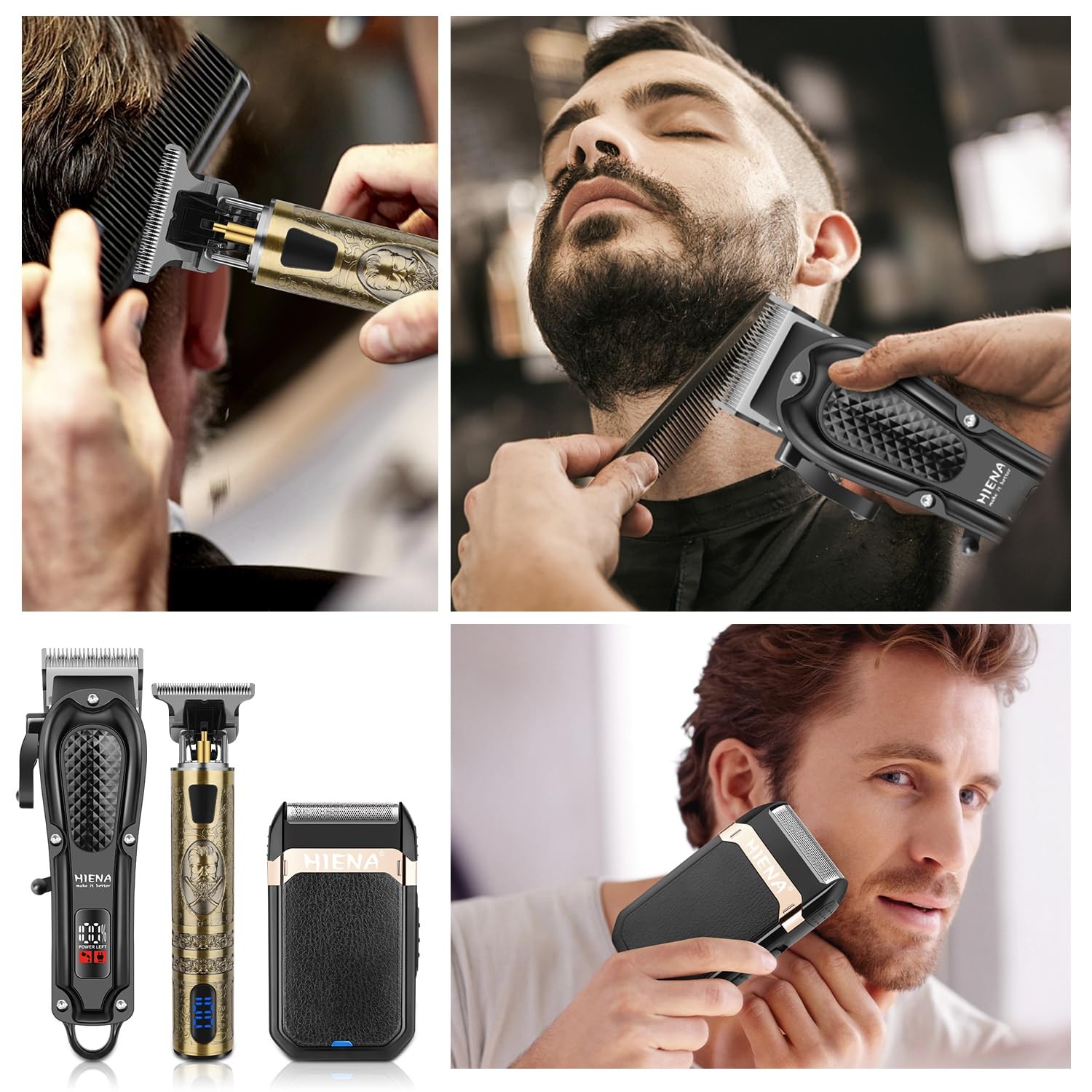 HIENA PRO Professional Hair Clippers for Men, Cordless Hair Clipper for Hair ...