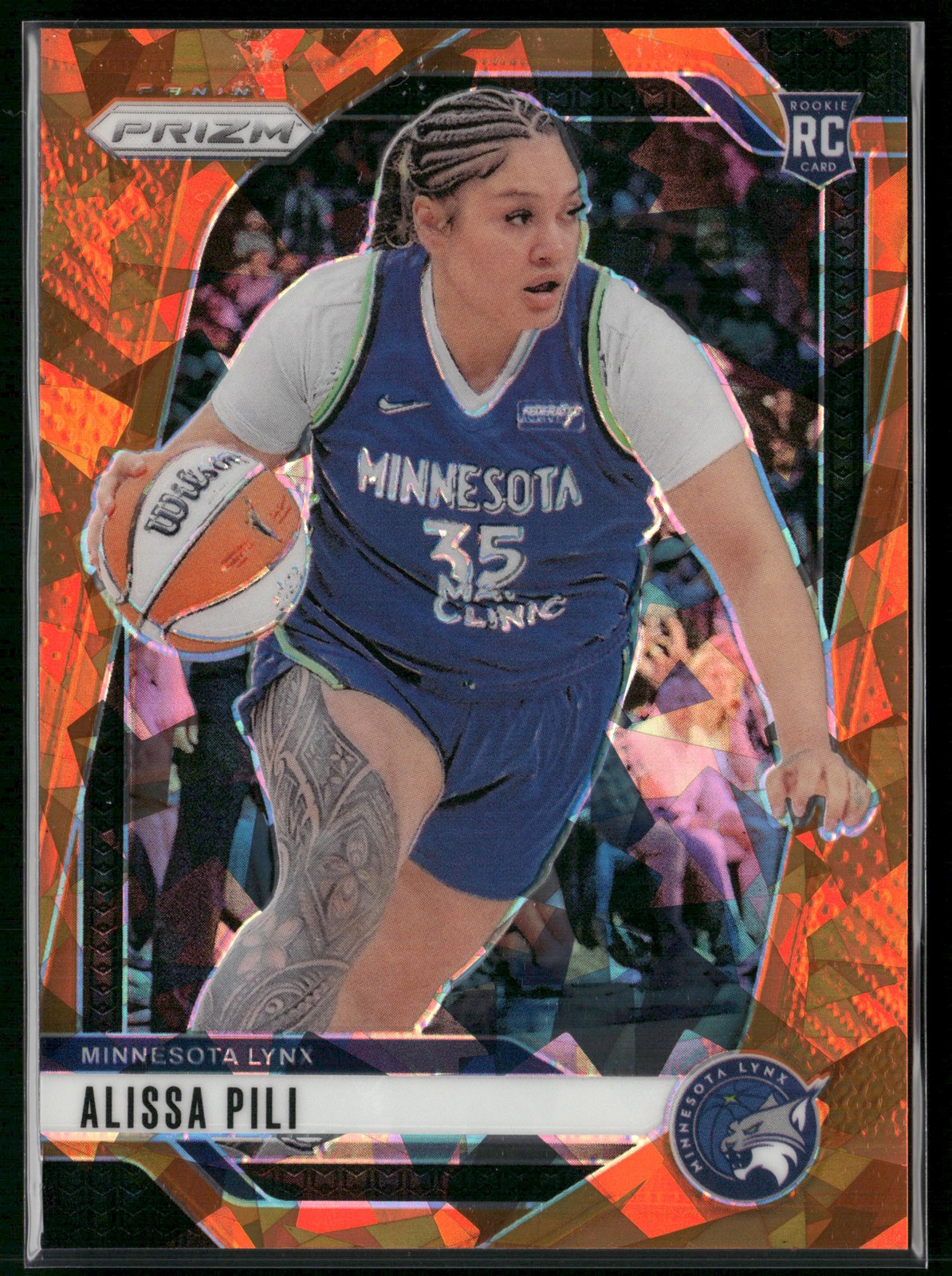 2024 Panini Prizm WNBA #83 Alissa Pili Ice Orange Prizms