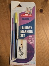 Vintage CARTER'S INDELIBLE Laundry Pen 1968 Made IN USA NEW IN ORIGINAL PACKAGE