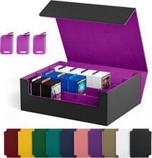 Trading Card Storage Box, Holds 1800 Sleeved Cards with 10 Dividers 3
