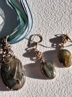 Labradorite and sterling silver necklace and earring set, handmade — photo 3