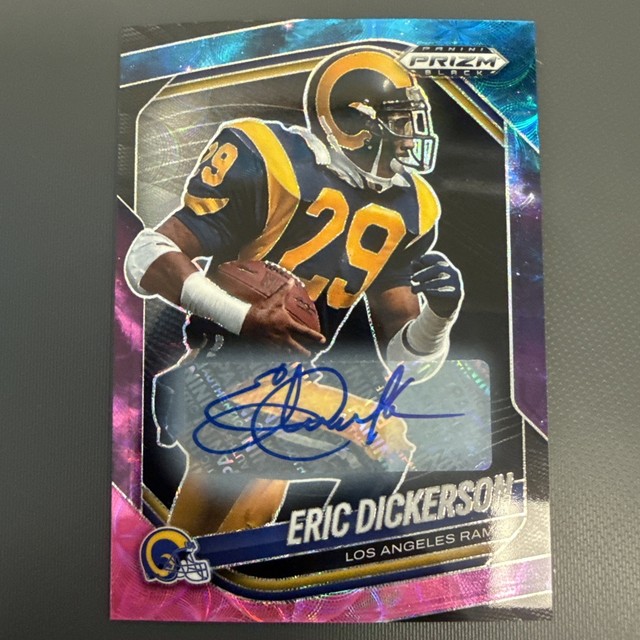 2025 PRIZM BLACK ERIC DICKERSON NEBULA AUTO 1/1 🔥