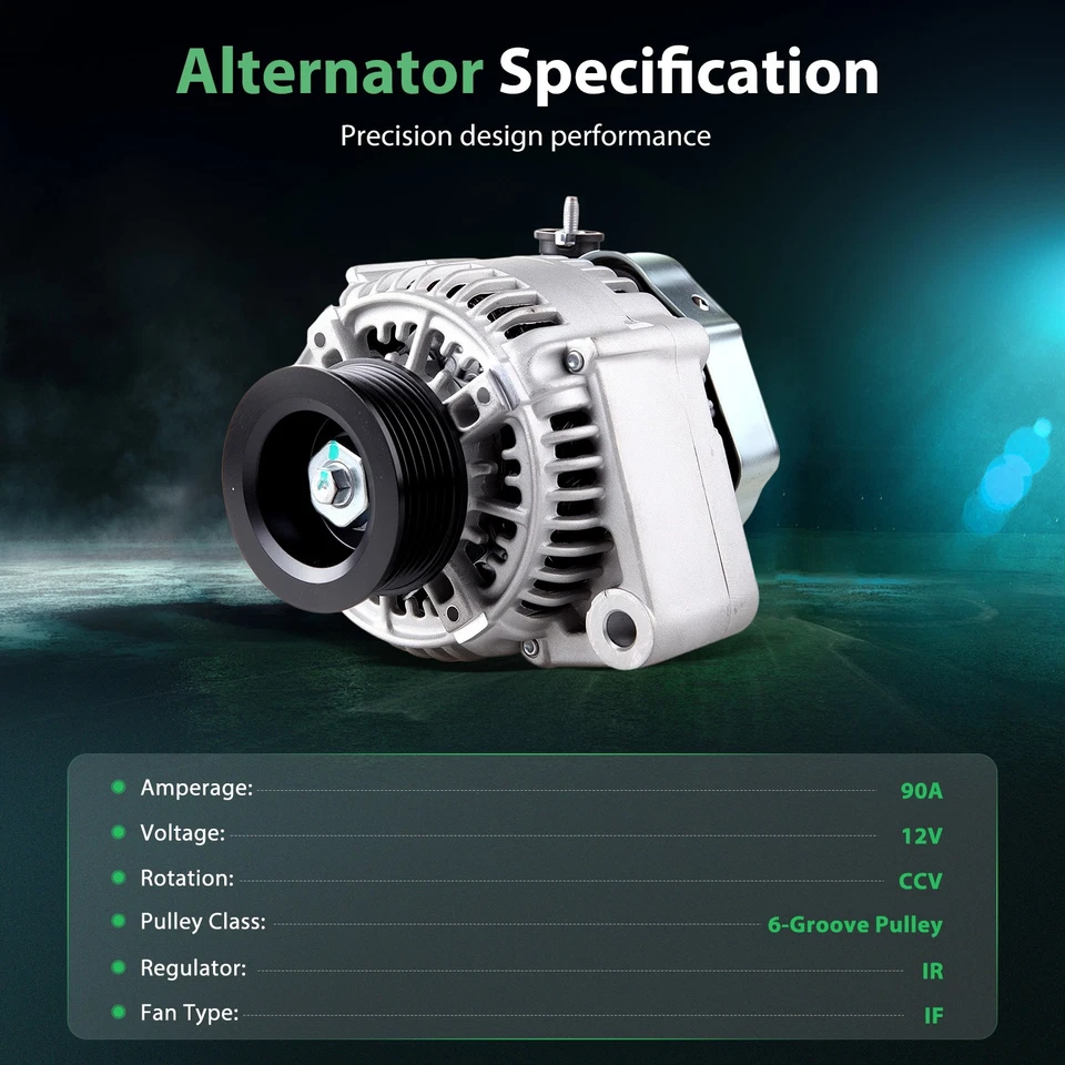 Alternador de metal con polea para Honda Odyssey 1995-1997 2,2 L l4 101211-9110 Foto 2 de 4