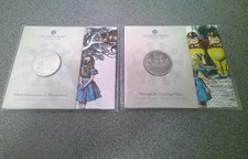 2021 Alice in Wonderland / Through the Looking Glass £5 Five Pound Two Coin Set