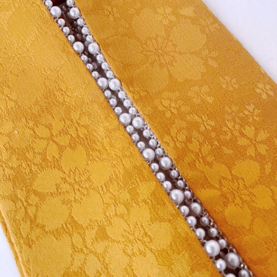 Pearl Layered Collar Patterned Cherry Blossoms Ye… - image 2