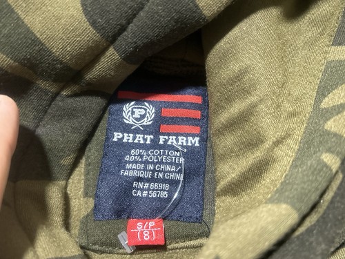 Phat Farm Sweatshirt Youth Boy's Small 8 Camo Pullover Hoodie Long Sleeve NWOT - Picture 3 of 9