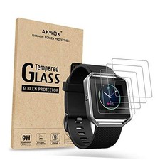 Pack of 4 Tempered Glass Screen Protector for Fitbit Blaze Smart Watch