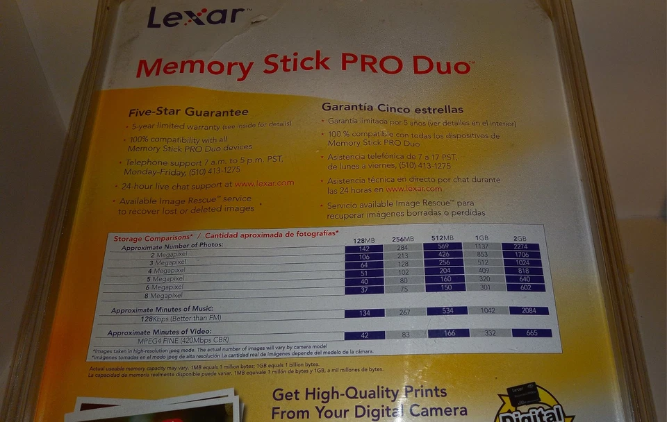 Memory Stick Lexar 512M Pro Duo MagicGate New  - Image 4 of 4