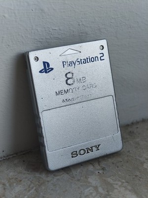 Original Sony PlayStation 2 Memory Card 8 MB Silber - Formatiert