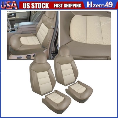 For 03-06 Ford Expedition Eddie Bauer XLT Front 2x top & 2x bottom Seat Covers