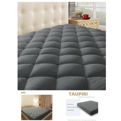 Queen Quilted Mattress Pad with Deep Pocket 8-21 , Cooling Soft Topper