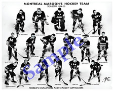 1934 - 35 Stanley Cup Champion Montreal Maroons Team Pic With Names 8 X 10 Photo