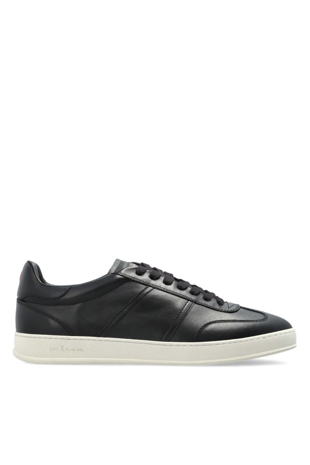 KITON Black Leather Sneakers New & Authentic