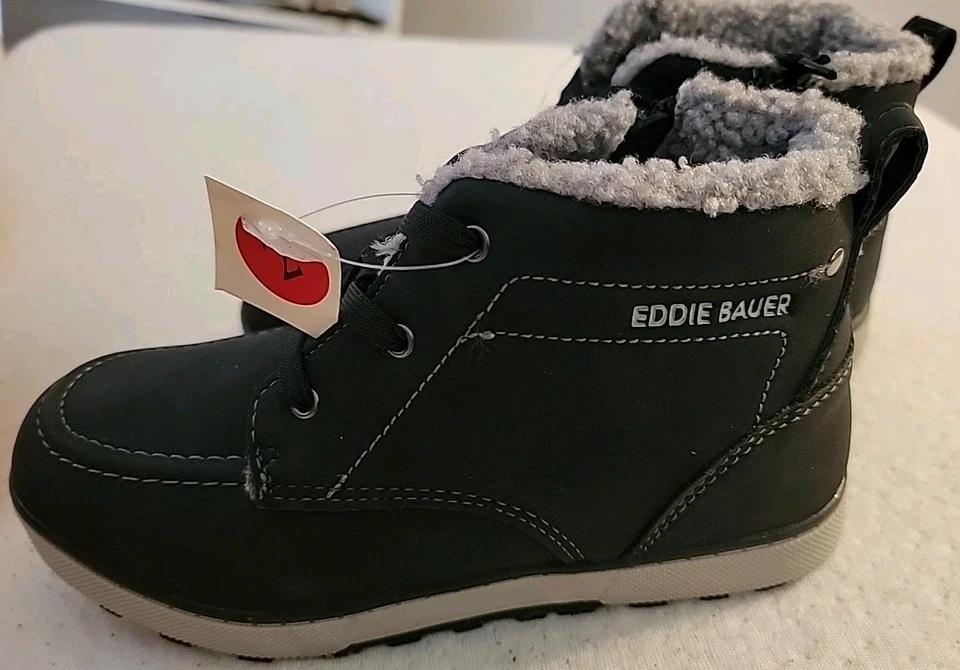 Новый Eddie Bauer Maddox детей черный ботинки искусственного меха 2 М - Изображение 3 из 4