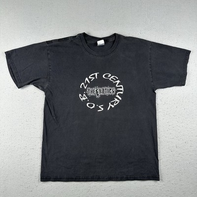 Vtg 2001 The Erotics 21st Century SOB T Shirt Men's Large Black Punk Rock Y2K