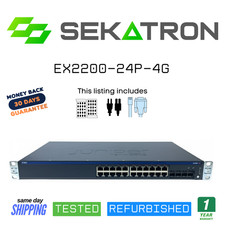 Juniper EX2200-24P-4G 24 PoE Gigabit Ports 4 SFP Uplinks FastShip