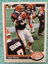 1991 UPPER DECK ICKEY WOODS #145 CINCINNATI BENGALS 