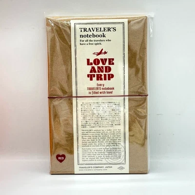 TRAVELER'S NOTEBOOK Traveler's Company. Love and Trip Red Notebook Regular Size Japan Limited 2025