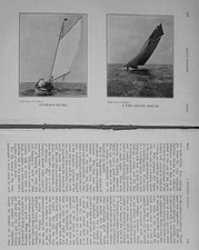 Original Old Antique Print 1914 Photograph Yachting Boats Sport Sailing 20th