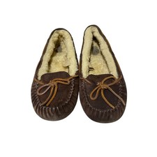 UGG Australia Dakota Suede Moccasin Slippers Espresso Brown Womens