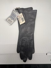 Vintage Black Genuine Leather Women's Gloves Sz 7 - Boston Store