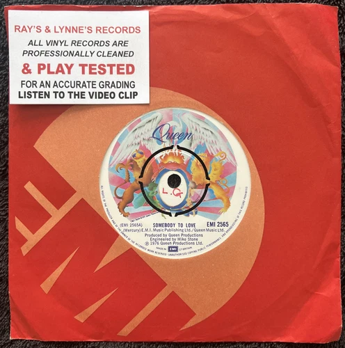 Queen – Somebody To Love 7'' Vinyl 1976 CLEANED/PLAY TESTED VG+ VIDEO CLIP