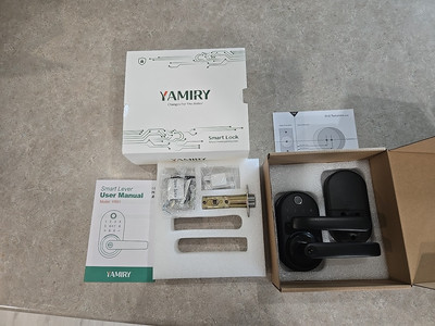 Smart Door Handle Lock with Keypad：Yamiry Fingerprint Lock - Keyless Entry Door