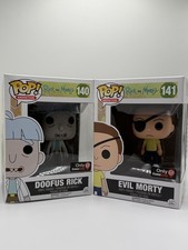 Funko Pop! Rick & Morty: Doofus Rick #140 & Evil Morty #141 GameStop Exclusives