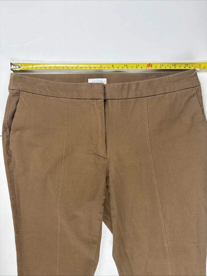 Pantalones plisados marrones pequeños Jill Premium Bi-Stitch para mujer Foto 4 de 4