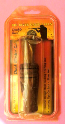 Vintage Big River Game Calls Duck Master Call Double Reed Wood Original package
