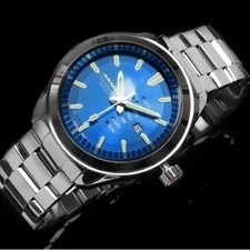 Aragon Antigravity Men's Watch Model A285 Vertical Day/Date  VX42 50mm Blue