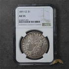 1891-CC Morgan Silver Dollar $1 - NGC AU55 - Carson City