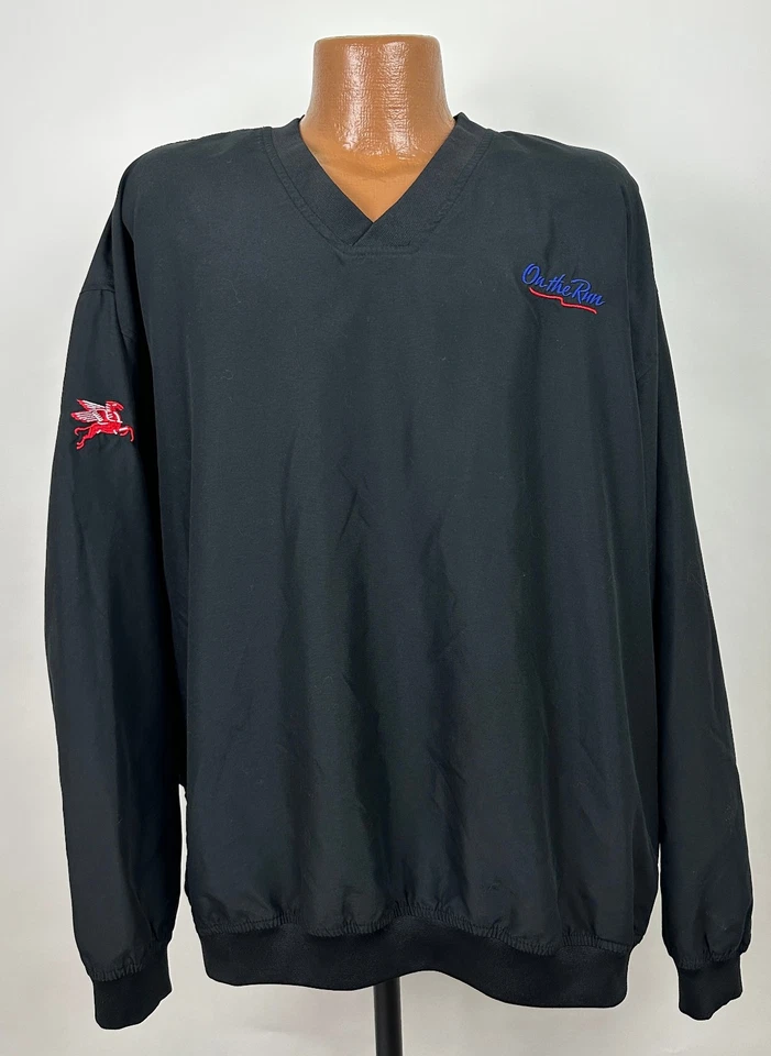 Pullover cortavientos de golf para hombre XXL ExxonMobil On The Run gasolinera negro Foto 2 de 4
