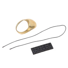 (18)Brass Archery Thumb Ring Portable Finger Protector With Anti Lost Rope MU