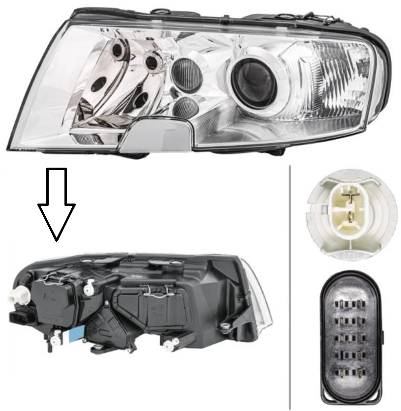 Phare avant gauche Skoda Superb résout problème buée et réglage électrique