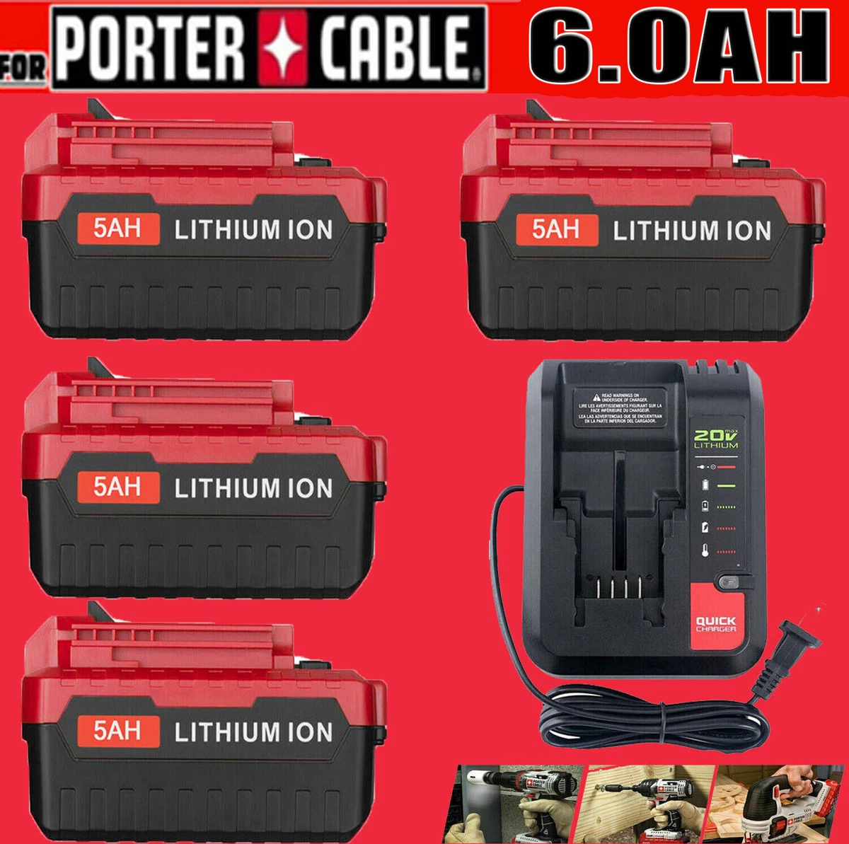 Porter Cable 20V Lithium Battery Charger