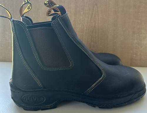 Oliver Boots Mens Size AU 7.5 US 8.5 Chelsea Pull On Steel Toe Work Leather - Picture 4 of 9
