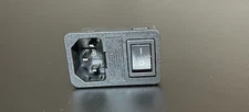 AC Power Unfiltered Inlet w/ 10A switch 125/250VAC Inlet IEC-GS-1-100 - Adam Tec
