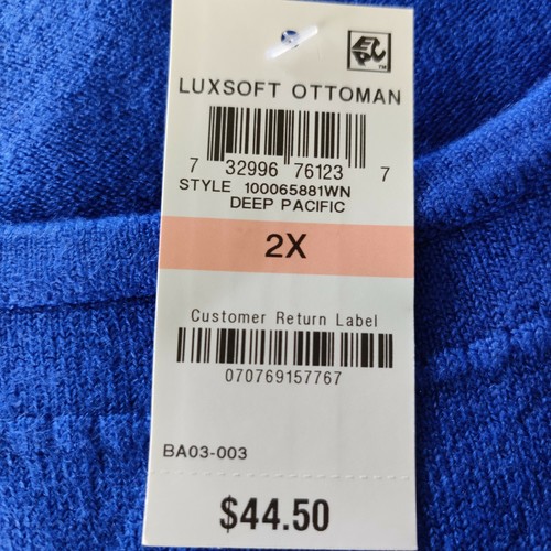 Karen Scott Women Size 2X Sweater Blue Round Neck Mixed Knit Long Sleeves - Picture 7 of 7