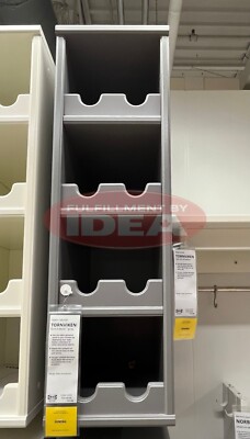 New IKEA TORNVIKEN Open Cabinet Gray 23x37x76 cm (9x14 5/8x30