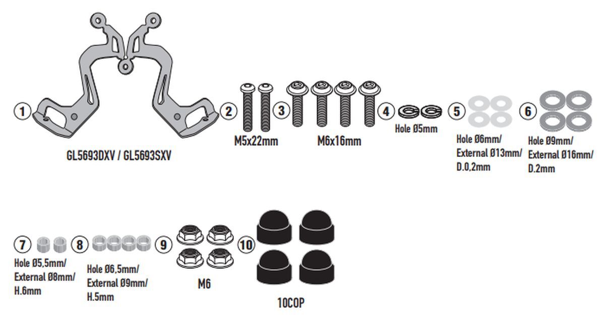 Fixation Kappa 3122SK contre fatigue cervicale sur Suzuki GSX-8S 23-24