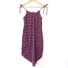 MADEWELL Women's Spaghetti Strap Cotton Brown Burgundy Casual Dress Size S