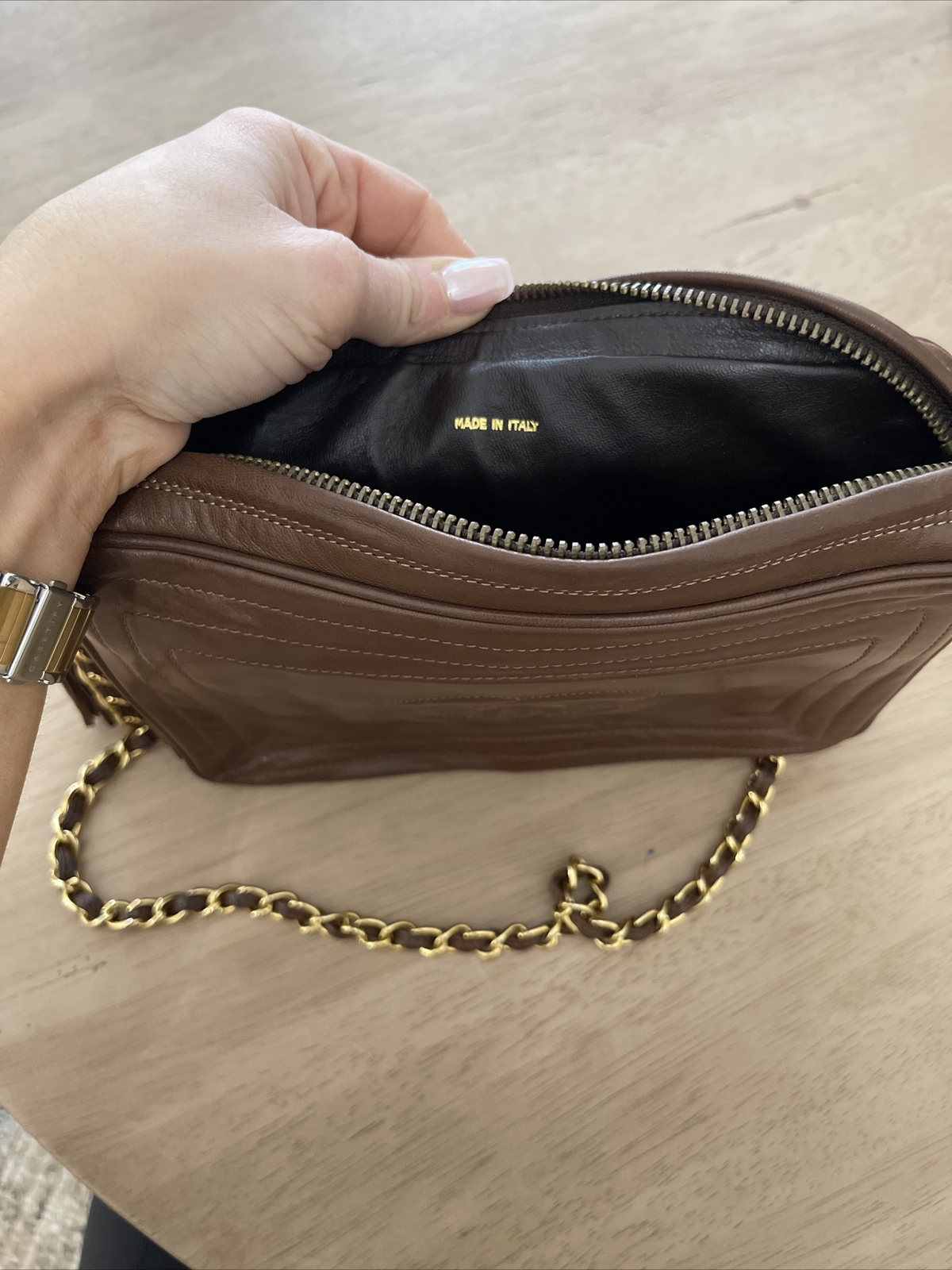 100 Authentic Vintage Chanel Brown Camera Bag Gem