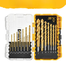 21-Piece Titanium Drill Bit Set Pilot Point Drill Bits Power Tools Accessory ﻿