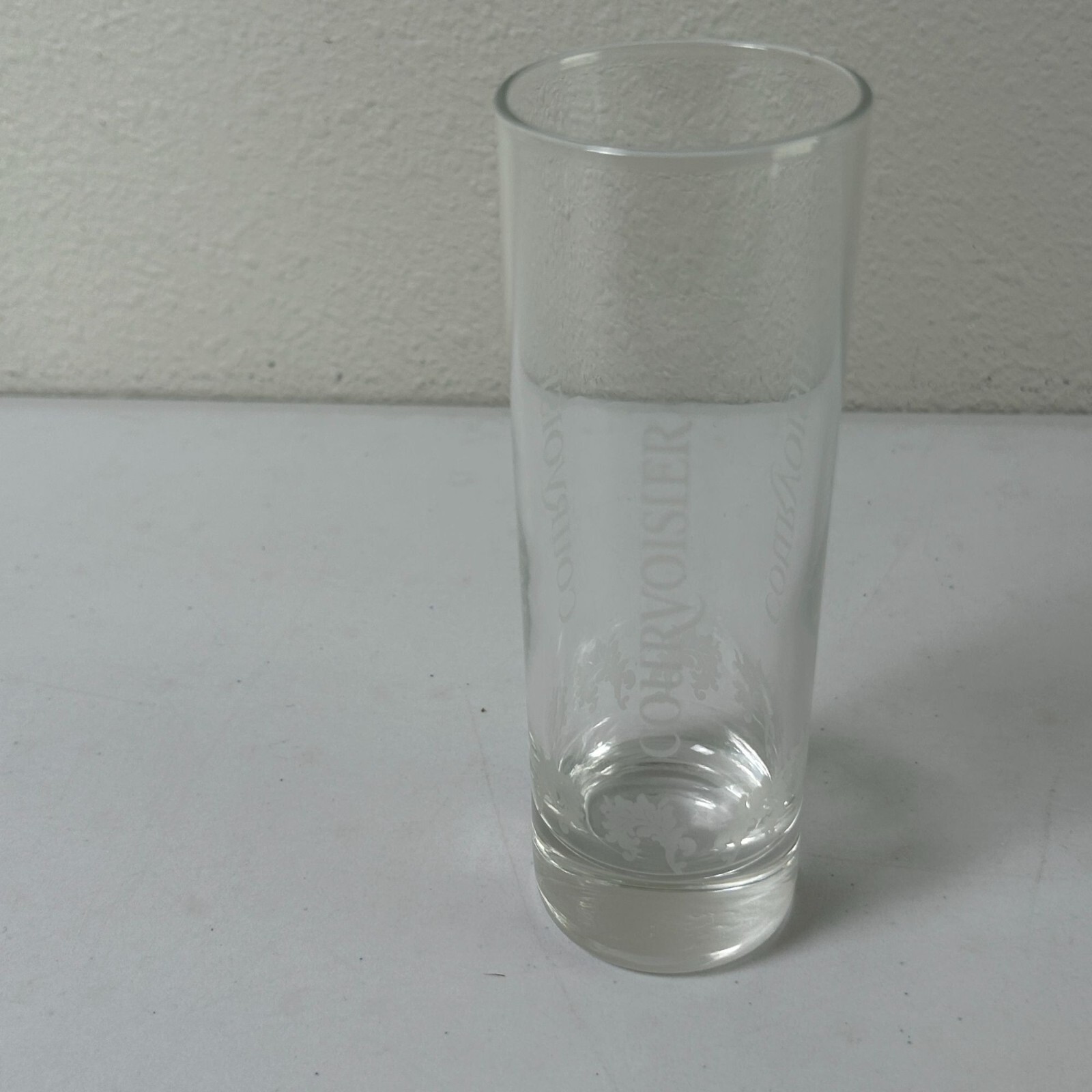 Courvoisier Cognac Etched Highball Glass France 6" Barware